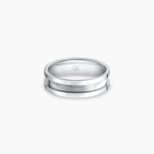 LVC Promise Pure Men's Wedding Ring in White Gold