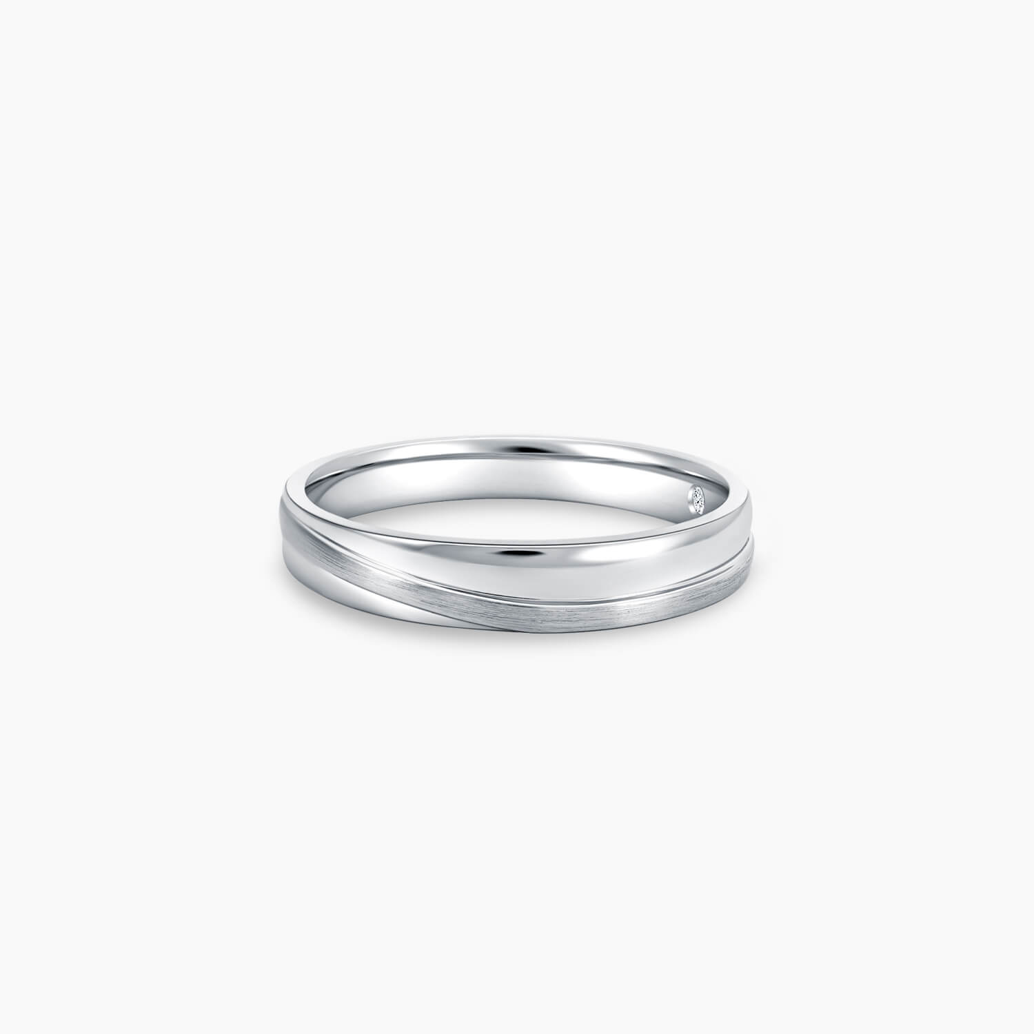 LVC PURETE CLASSIC WEDDING BAND IN PLATINUM WITH MATTE FINISH a wedding band for men in platinum