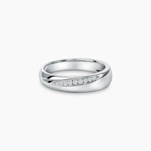 LVC Purete Trust Women's Wedding Ring in Platinum with Diamonds Inlay