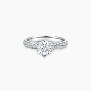 Destiny Diamond Solitaire Engagement Ring in 6 prongs