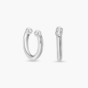 LVC Classic Cosmo Hoop Ear Cuff 925 Silver Plated in Silver