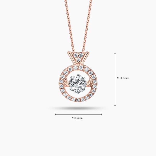 LVC Charmes Grace Mini Ring Diamond Pendant in Rose Gold