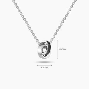 LVC Charmes Uno Interlocking Mini Ring Necklace in 925 sterling silver