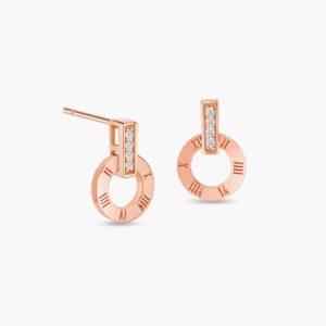 LVC Joie Millennium Diamond Earrings in 18k Rose Gold