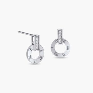 LVC Joie Millennium Diamond Earrings in 18k White Gold