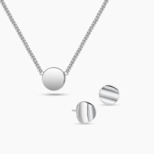 LVC Classic Ecliptic 925 Sterling Silver Necklace & Earrings Set