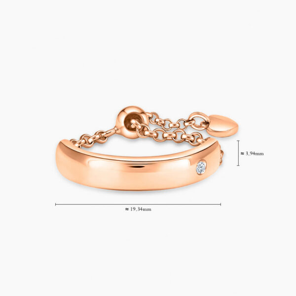 LVC Moi Chic Heart Ring made of 925 Silver Plated in Rose Gold with engraving allowed