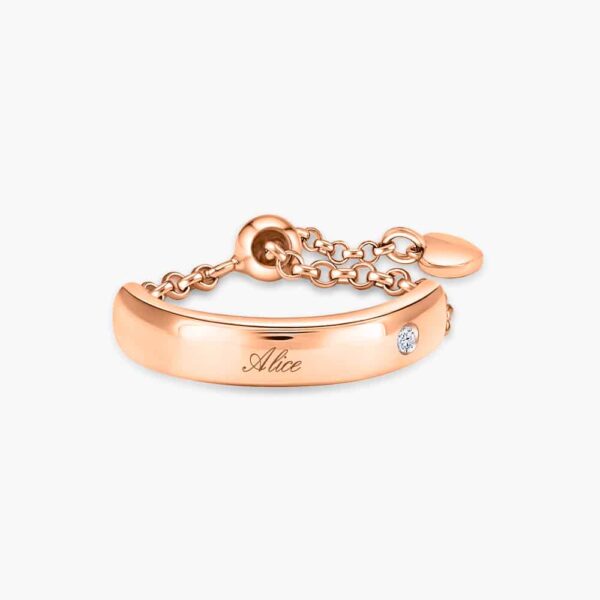 LVC Moi Chic Heart Ring made of 925 Silver Plated in Rose Gold with engraving allowed