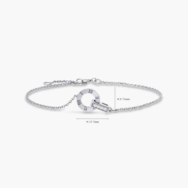 LVC BRACELETS JOIE measurement the classic piece of love and co with four diamonds in 18k white gold