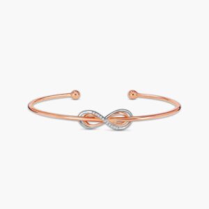 LVC Destiny Diamond Cuff for women in 18k White and Rose Gold