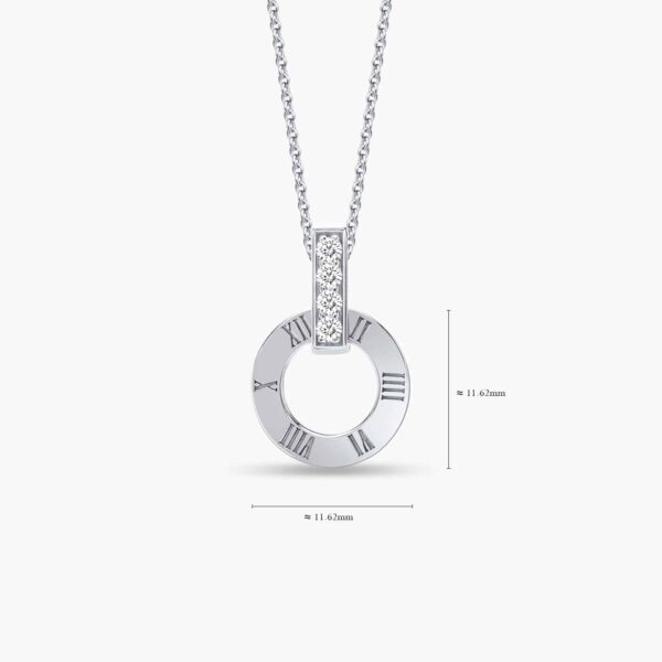 LVC Joie Millennium Diamond Pendant in 18k White Gold & 4 Diamonds 0.09 carat. Comes with a 10K White Gold necklace chain