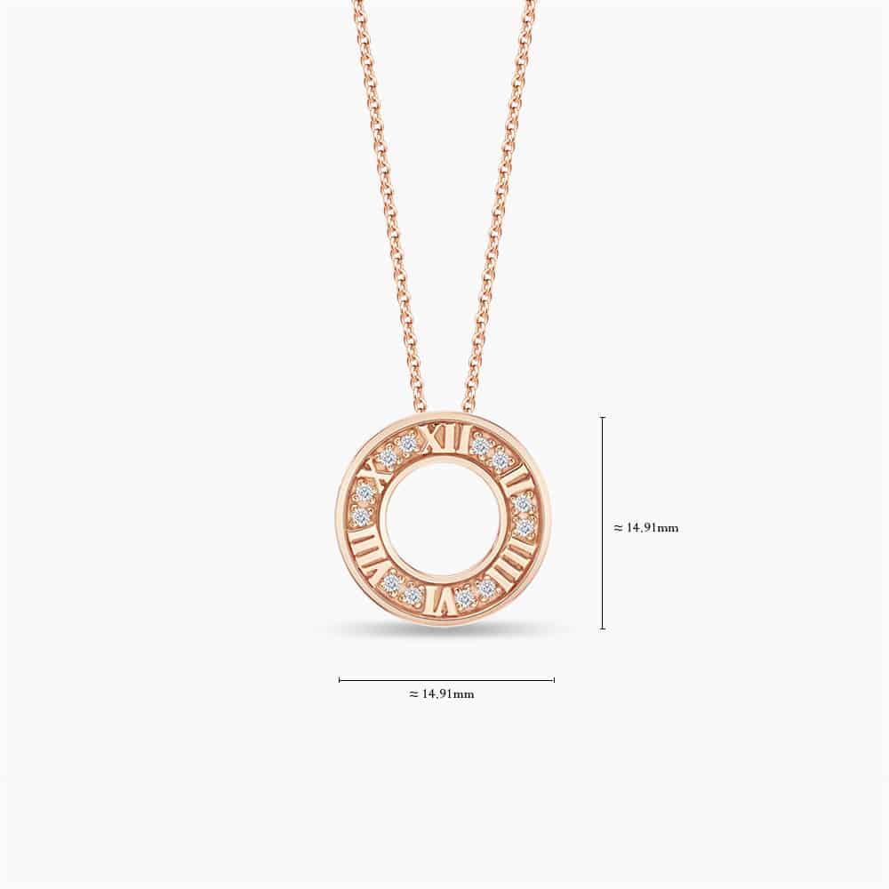 LVC Joie Centuries Diamond Pendant in 18k Rose Gold & 12 Diamonds. Comes with 10K Rose Gold Chain