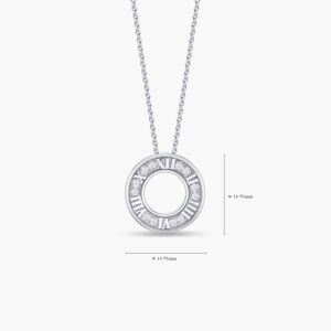 LVC Joie Centuries Diamond Pendant in 18k White Gold with 12 diamonds. Comes with 10K White Gold Necklace Chain