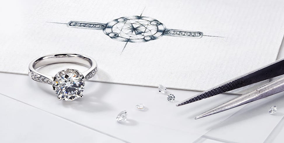 Diamond engagement ring design