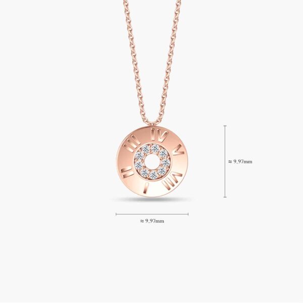 LVC Joie Decades Diamond Pendant in 14k Rose Gold featuring numerals for every anniversary spent together. (year 1, 2 , 3, 4, 5, 6, 7)