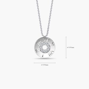 LVC Joie Decades Diamond Pendant in 14k White Gold featuring numerals for every anniversary spent together. (year 1, 2 , 3, 4, 5, 6)