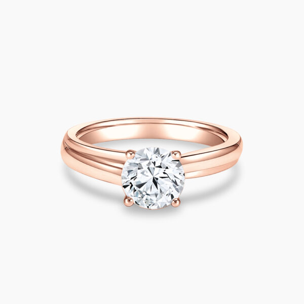 rose gold engagement rings for women in double band