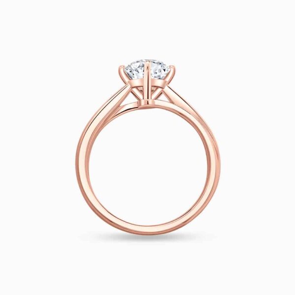 another view of the simple engagement rings for women in 18k rose gold
