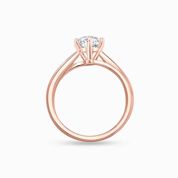 another view of the engagement rings for women in rose gold with double band