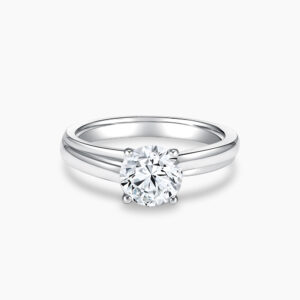 The Classic II diamond ring in 18K white gold with Double Band