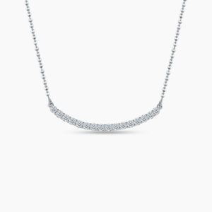 LVC Eterno Elegance Curved 18k white gold Diamond Necklace