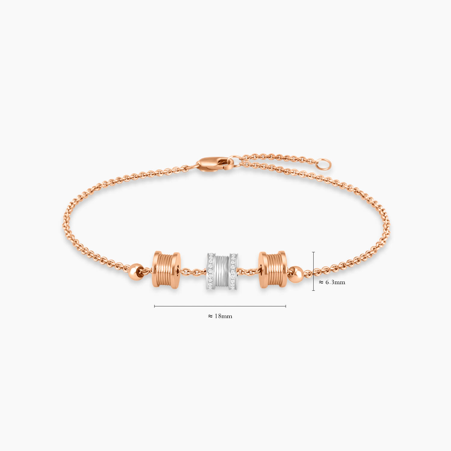 LVC Promise Diamond Bracelet Charmes for women in 18K White Gold & Rose Gold