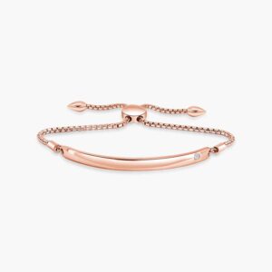 LVC Moi Memory Line Bracelet made of 925 Sterling Jewellery Plated in Rose Gold
