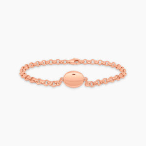 LVC Carla Chain Pixie Oval Bracelet made of 925 Sterling Silver Jewellery Plated in Rose Gold
