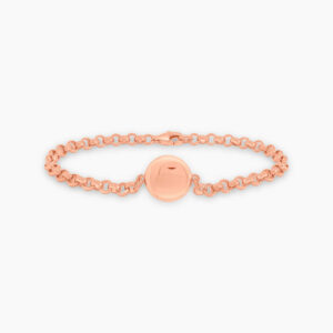 LVC Carla Chain Fay Round Bracelet made of 925 sterling Silver Jewellery Plated in Rose Gold
