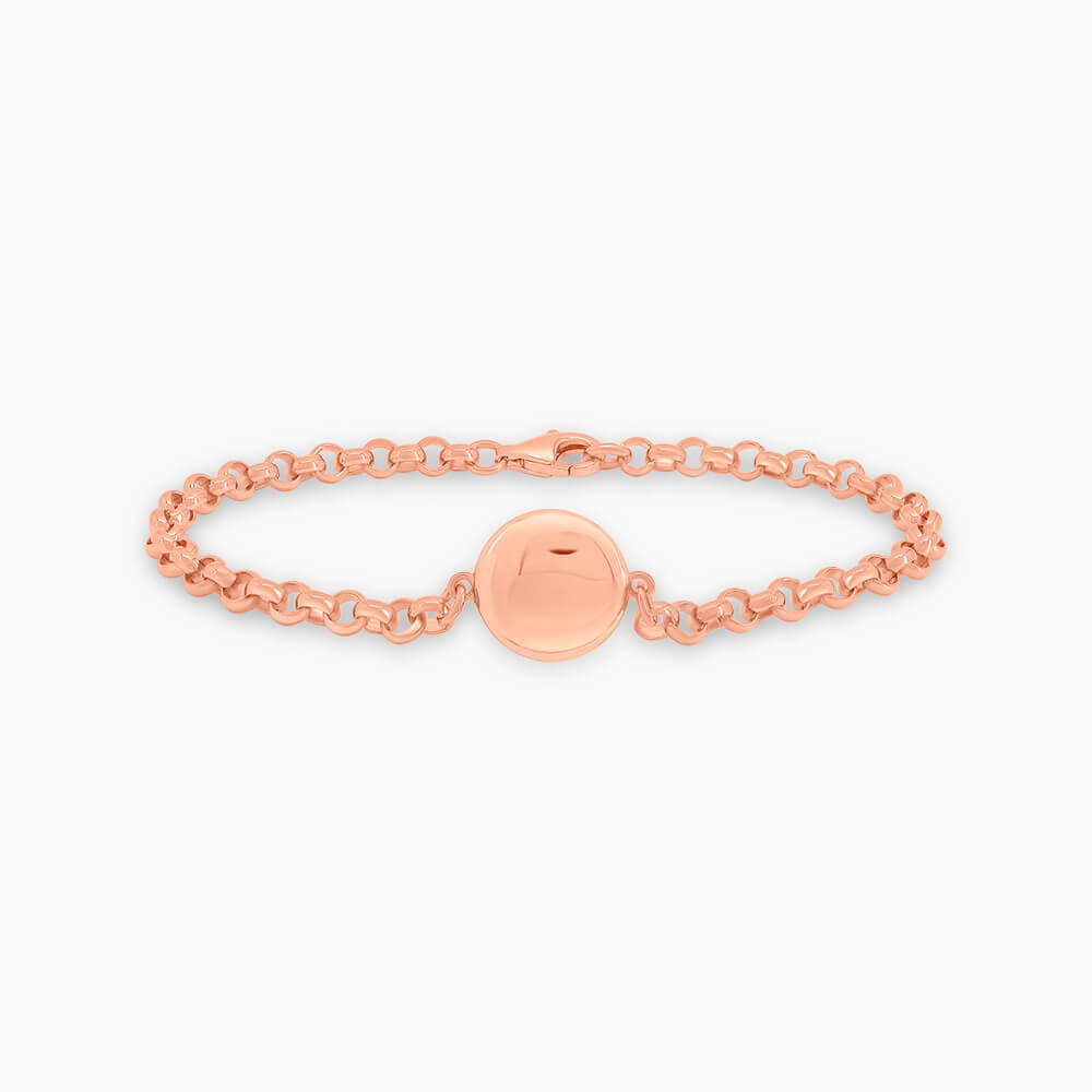 LVC Carla Chain Fay Round Bracelet made of 925 sterling Silver Jewellery Plated in Rose Gold