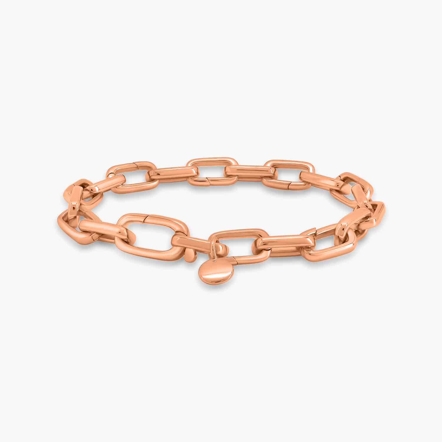 LVC Carla Ovale Chain Link Bracelet in Rose Gold | Love & Co