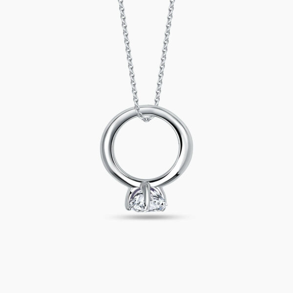 LVC Charmes Classic Mini Ring Necklace in 925 sterling Silver Jewellery