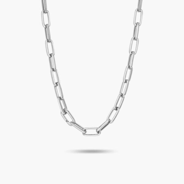 LVC Carla Structured Chain Link Necklace in 925 Sterling Silver Jewellery