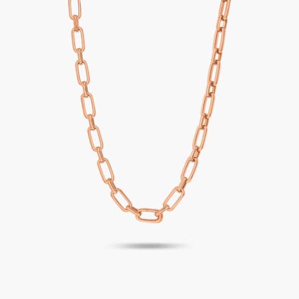LVC Carla Commix Chain Necklace made of 925 Sterling Silver Jewellery Plated in Rose Gold