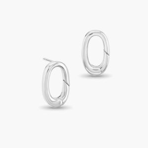 LVC Carla Ovale Chain Link Earrings in 925 Sterling Silver