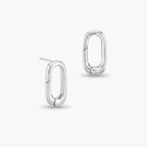 LVC Carla Structured Chain Link Earrings made of 925 Sterling Silver Jewellery