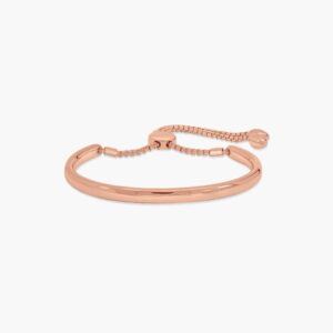 LVC Moi Embracing Bangle made of 925 Sterling Silver Jewellery Plated in Rose Gold