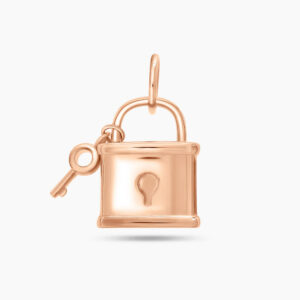 LVC Charmes Love Lock Pendant made of 925 Sterling Silver Jewellery Plated in Rose Gold