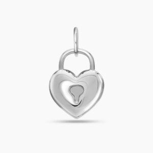 LVC Charmes Heart Lock Pendant in 925 Sterling Silver Jewellery