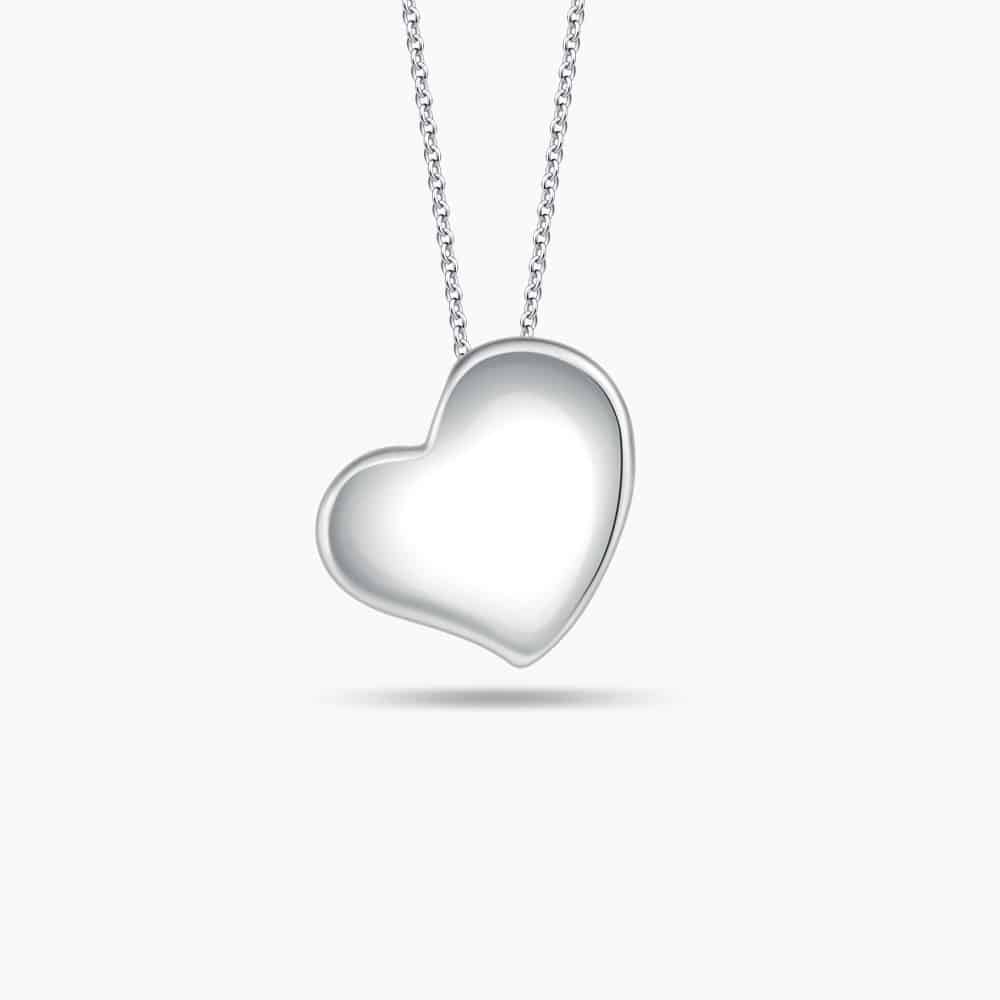 LVC Charmes Ava Dimpled Heart Charm in 925 sterling Silver Jewellery