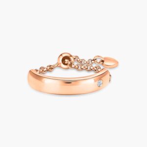 LVC Moi Chic Heart Ring made of 925 sterling Silver Jewellery Plated in Rose Gold with engraving allowed