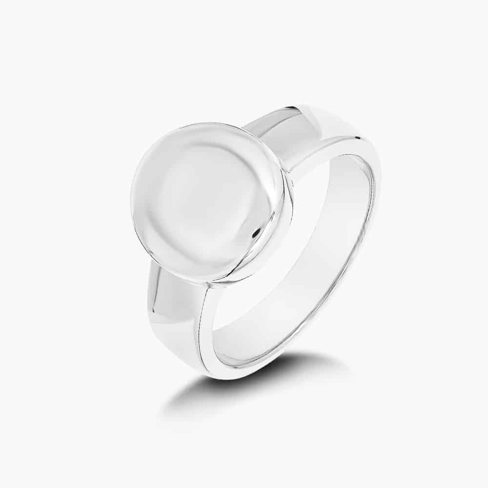 LVC Signum Convex Round Ring in 925 Sterling Silver Jewellery