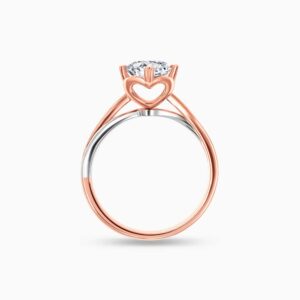 LVC SAY LOVE LOVE JOURNEY CARITA DIAMOND RING a diamond engagement ring in 18k white gold and rose gold with a lab grown diamond of 1.09 carat weight cincin diamond 订婚 戒指 钻石 戒指