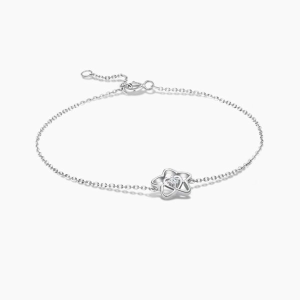 LVC Charmes Heart and Stars 10k white gold Diamond Bracelet for women