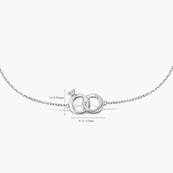 LVC Charmes Modern Mini Ring 14k white gold Diamond Bracelet for women