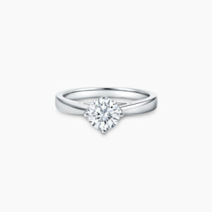 Cincin tunang perempuan berlian Classic Twist Diamond Engagement Ring