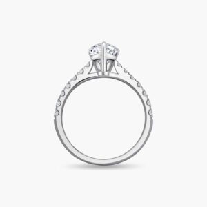 diamond ring with pear shaped diamonds