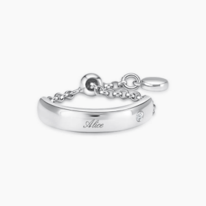 modern gift idea personalised engraved ring