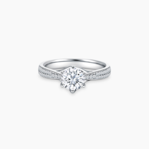 lvc diamond ring with diamonds paved setting